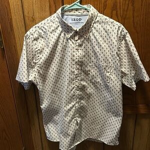 IZOD Men’s Button Down Short Sleeve Shirt